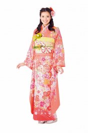 オレンジのキュートなお振袖。